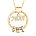 Shangjie OEM Nome personalizado Colar de 12 cores para mamãe para mulheres colares de jóias de cristal